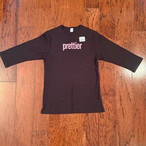 Sephora “Prettier” Graphic Long Sleeve Tee Black Size L